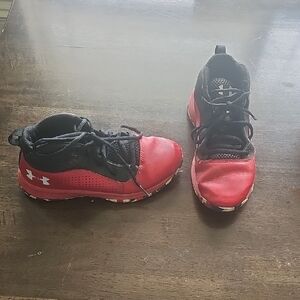 Under Armour Kids Red and Black Shoes